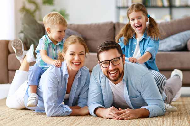 Family enjoying some time together and having fun.